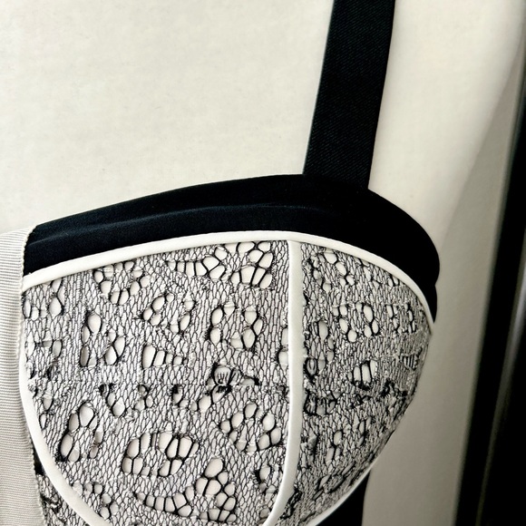 Rebecca Minkoff Black and Silver Embellished Midi Dress - Picture 3 of 8